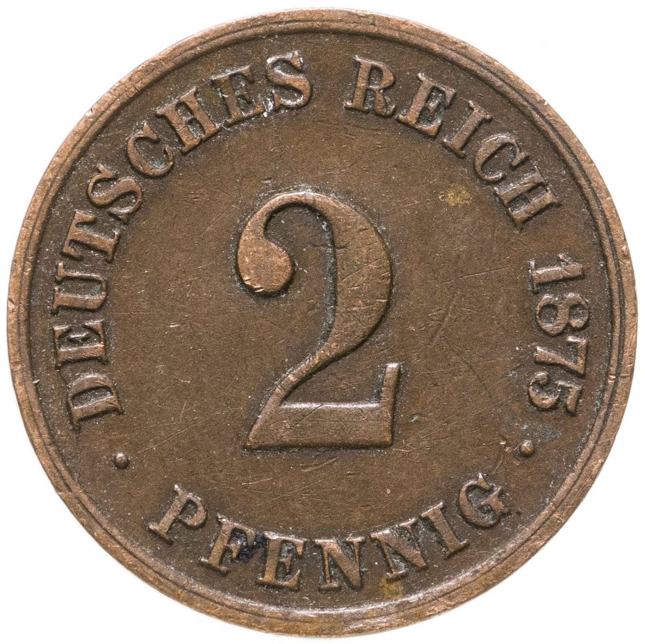 купить Германия 2 пфеннига (pfennig) 1875 C