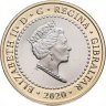 Купить Гибралтар 2 фунта (pounds) 2020 "Подвиги Геракла - Яблоки Гесперид"