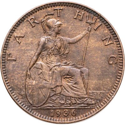 купить Великобритания 1 фартинг (farthing) 1936