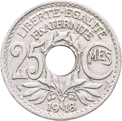 купить Франция 25 сантимов (centimes) 1918