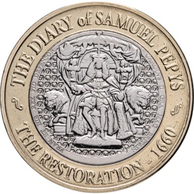 купить Джерси 2 фунта 2025 "200 лет публикации дневника Сэмюэля Пипса - Реставрация Стюартов"