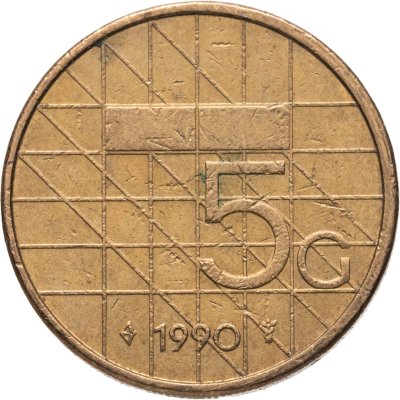 купить Нидерланды 5 гульденов 1990
