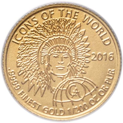 купить Руанда 10 франков 2016 Голова индейца