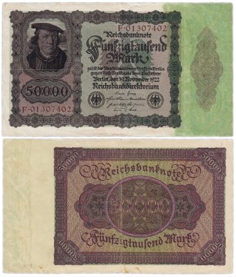 купить Германия 50000 марок 1922 P-80