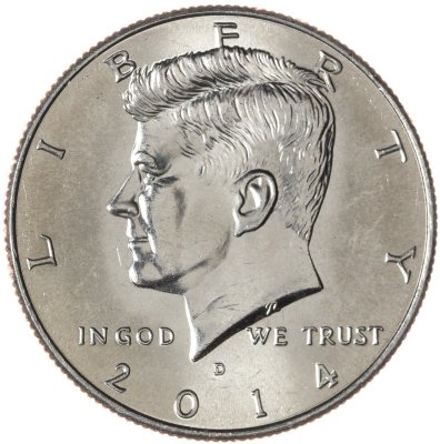 купить США 50 центов (1/2 доллара, half dollar) 2014 P Kennedy Half Dollar знак монетного двора: "D" - Денвер