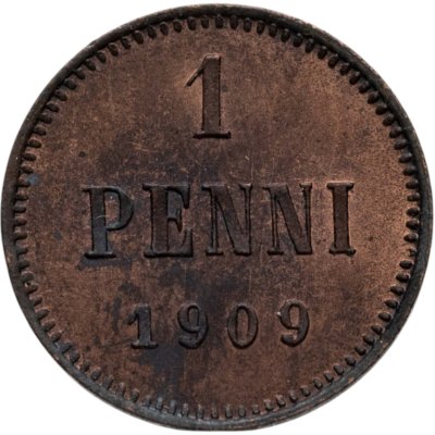 купить 1 пенни (penni) 1909 Российская Финляндия
