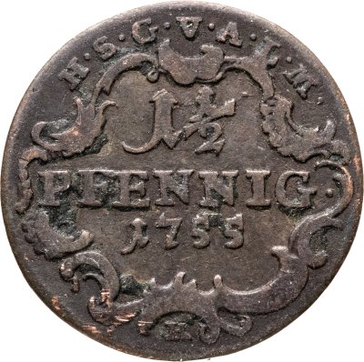 купить Саксен-Гота-Альтенбург 1½ пфеннига 1755