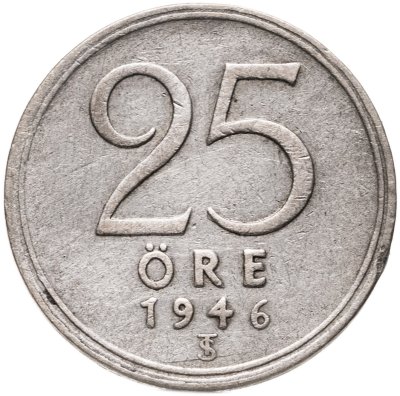 купить Швеция 25 эре (ore) 1946