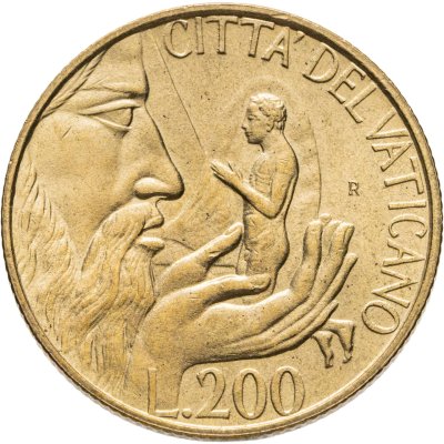 купить Ватикан 200 лир (lire) 1988