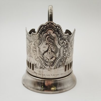 купить Подстаканник "Советский космос", мНЦ (медь-никель-цинк), Кольчугинский завод цветных металлов, СССР, 1960-1980 гг.