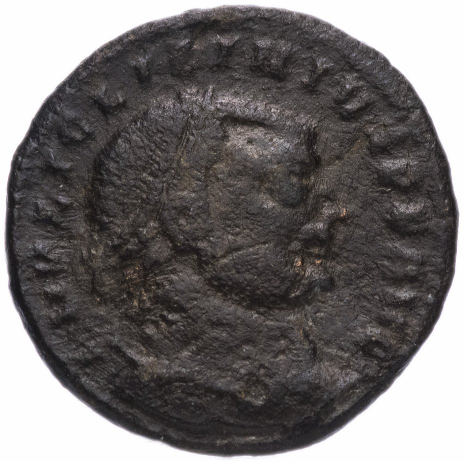 купить Римская Империя Лициний I 308–324 гг фоллис (реверс: Юпитер держит Викторию на шаре, внизу орел с венком)