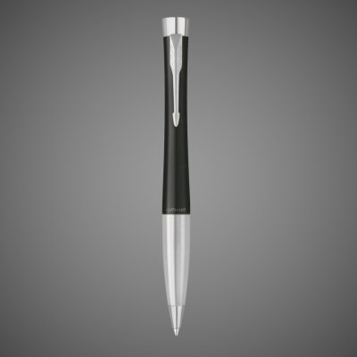 Купить Шариковая ручка Parker Urban (матовый черный лак) Muted Black Chrome Trim, стержень: M, цвет чернил: blue/black, в подарочной упаковке., Лаки и смолы: лак, латунь, хром, 2026 г.