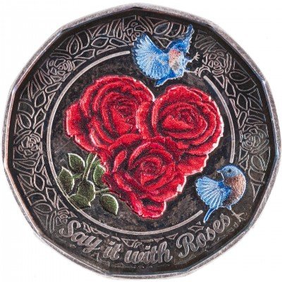 купить Острова Кука 1 доллар 2011 "Розы"