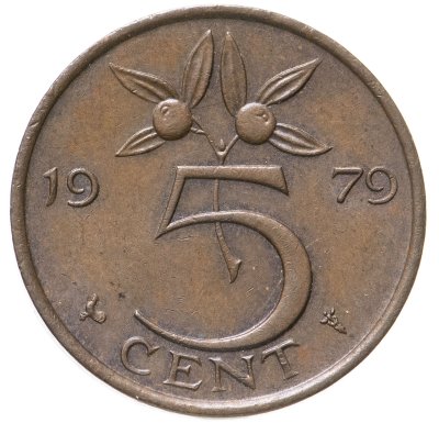 купить Нидерланды 5 центов (cent) 1979