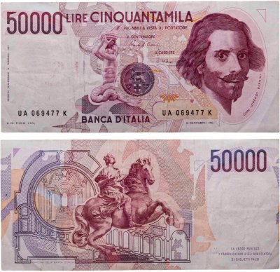купить Италия 50000 лир 1984