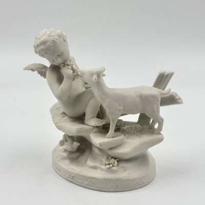 купить Статуэтка "Путти с козленком", бисквит, Aelteste Volkstedt, Германия, 1950-1970 гг.