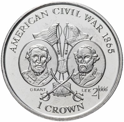 купить Остров Мэн 1 крона 1999 "Американская Гражданская война 1865"