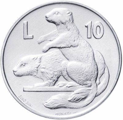 купить Сан-Марино 10 лир (lire) 1975 "Любовь у животных"