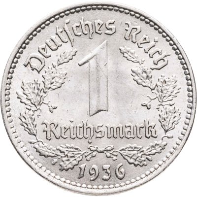 купить Германия, Третий рейх 1 рейхсмарка (reichsmark) 1936 A