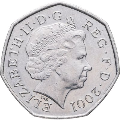 купить Великобритания 50 пенсов (pence) 2001