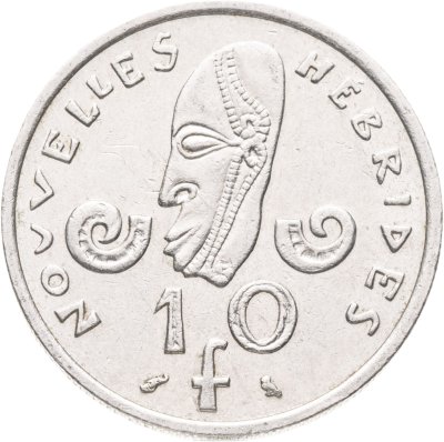 купить Новые Гебриды 10 франков (francs) 1970