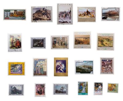 купить Набор из 21 марок "Исусство. Картины"