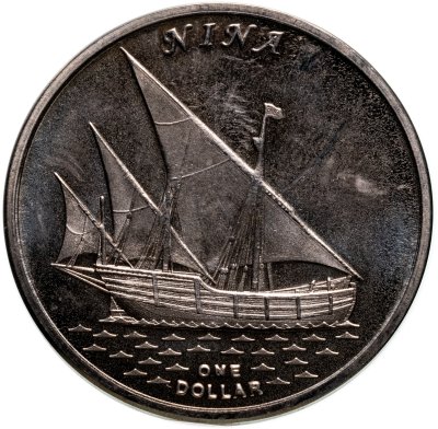 купить Кирибати, Остров Гилберта 1 доллар 2016 "Корабль Nina"