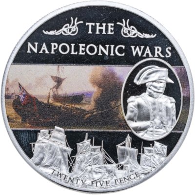 купить Остров Святой Елены 25 пенсов 2013 "Наполеоновские войны"