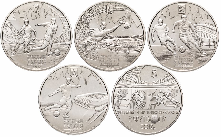 купить Украина набор из 5 монет 5 гривен 2011
