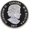 Купить Канада 10 долларов 2017 "Птица Синица гаичка" в футляре с сертификатом