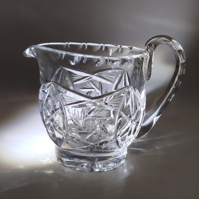 купить Молочник c рельефным декором, хрусталь, алмазная грань, СССР, 1970-1990 гг.