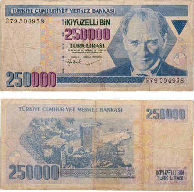 купить Турция 250000 лир 1970