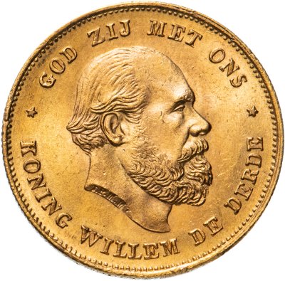 Купить Нидерланды 10 гульденов (gulden) 1875