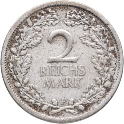 купить Германия 2 рейхсмарки 1926 "F" — Штутгарт