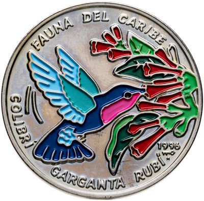 купить Куба 1 песо (peso) 1996 "Карибская фауна - Жёлтый окунь"