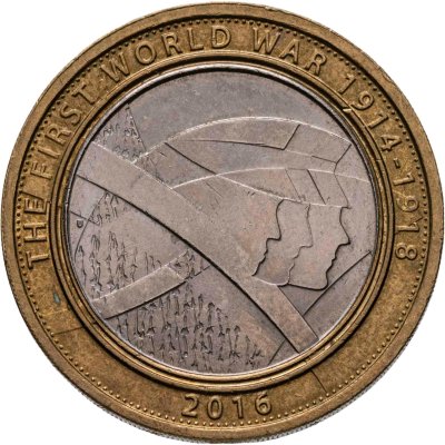 купить Великобритания 2 pounds (фунта) 2016 "100-летие с начала Первой мировой войны - армия Великобритании"