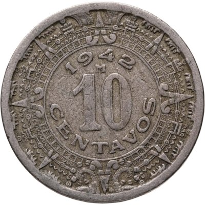 купить Мексика 10 сентаво (centavos) 1942