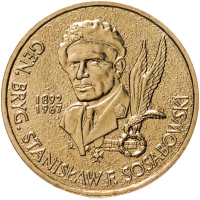 купить Польша 2 злотых 2004 "Генерал Станислав Сосабовский"