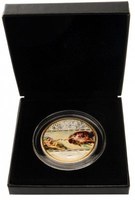 Купить Острова Кука 20 долларов 2008 "Шедевры мирового искусства: Сотворение Адама"