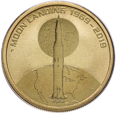 купить Тувалу 1 доллар 2019 «50-летие высадки на Луну»