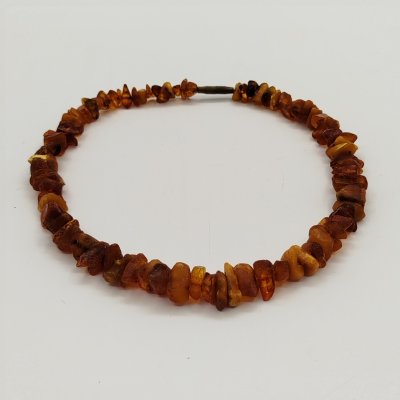 купить Бусы винтажные из необработанного янтаря с крупными бусинами различной формы медового цвета, янтарь, СССР, 1970-1990 гг.