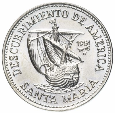 купить Куба 1 песо (peso) 1981 "500 лет открытию Америки - "Санта-Мария"