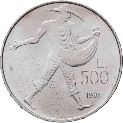 купить Сан-Марино 500 лир (lire) 1981 "2000 лет со дня смерти Вергилия, Буколики - игра на флейте"