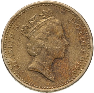 купить Великобритания 1 фунт (pound) 1985 Лук-порей