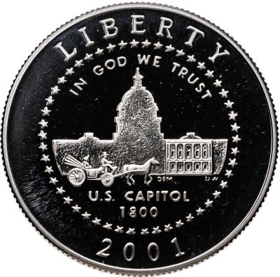 купить США 1/2 доллара (dollars) 2001 "Центр посетителей капитолия США"