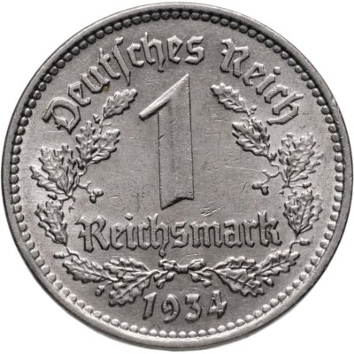 купить Германия, Третий рейх 1 рейхсмарка 1934 F