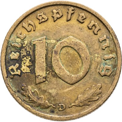 купить Германия (Третий рейх) 10 рейхспфеннигов (reichspfennig) 1937