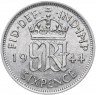 Купить Великобритания 6 пенсов 1944