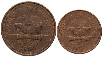 купить Папуа - Новая Гвинея набор монет 1 и 2 тойя 1984