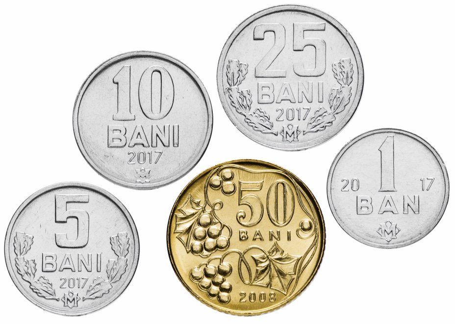 купить Молдавия набор из 5 монет 2008-2017